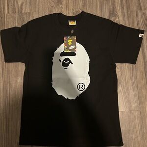 Bape Black and White Ape Head Tee